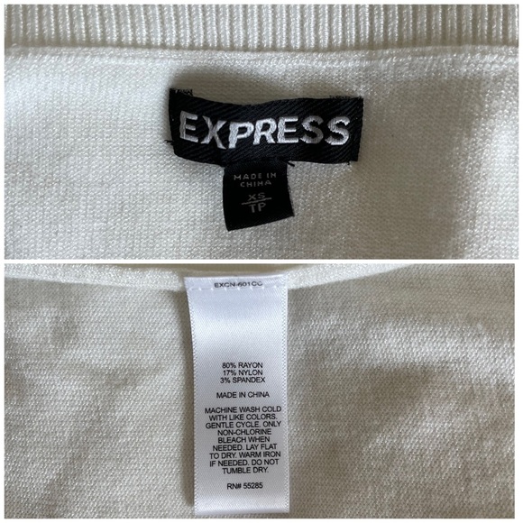 Express Ivory Button up cardigan - xs - Picture 2 of 3